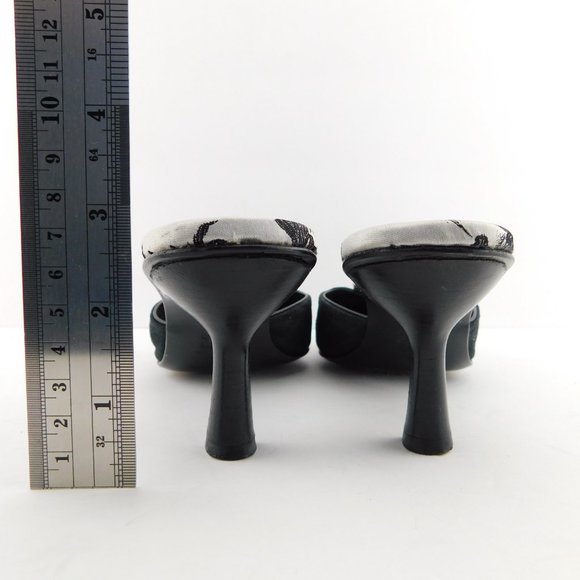 OLIVIA ROSE TAL Crystal Accent Black Suede Slide Mules 8 - Picture 5 of 8